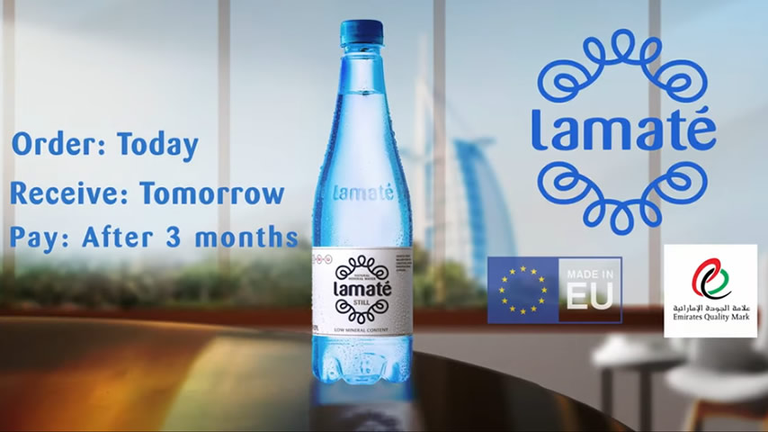 Lamate, premium mineral water in Dubai
